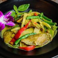 Catfish Cha Cha · Deep fried fillet of catfish sauteed with green curry paste, chili, fresh basil, peppercorn,...