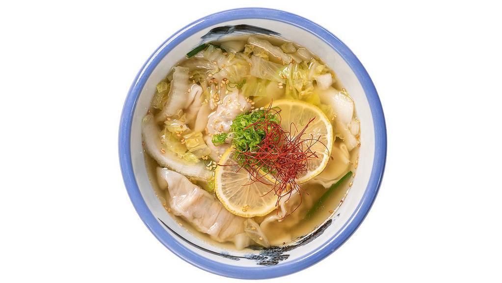 Gyoza Soup (6 Pc) · Pork, chive, ginger, garlic, Napa cabbage, chicken broth, sesame, lemon, bokchoy