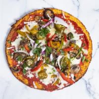 Vegan Wonders of the World · Delicious and healthy vegan pizza crust topped with marinara sauce, seasonal vegetables, and...