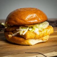 Tofu-Riffic · Love animals? Get a crispy fried tofu patty served in a griddled brioche bun and topped with...