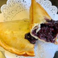 Blueberry Crisp Hand Pie · Filled with  fresh & sweet blueberries and  sweetened with a little brown sugar. Served with...