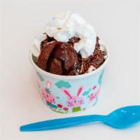 Chocolate Nirvana · Chocolate ice cream, brownie, nuts and whipped cream.