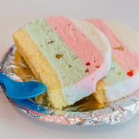 Casatta · Three-layer ice cream cake.