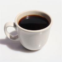 Coffee (10 oz) · Ten ounce filtered black coffee.