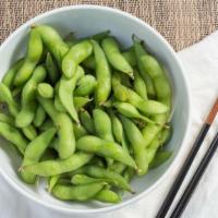 Edamame · Boiled Japanese green soybean.
