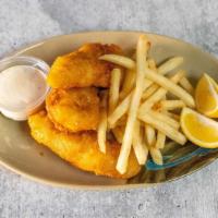 4 Pieces Fish & Chips · Fried fish in crispy batter, served with chips.