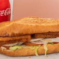 9. Fish Sandwich  · Comes with Mayo, lettuce, tomato, onions and soda