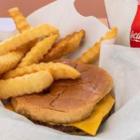 Kid's Burger, Fries and Soda · Burger comes with Pickles and Mayo