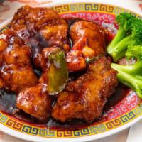 Sweet & Sour Pork · Served with white rice (no substitution)