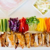 Boneless SSAM Chicken · Boneless Roast Oven Chicken with assorted vegetables to wrap in thinly sliced pickled radish...