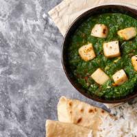 Palak Paneer · Freshly cooked cottage balls in creamy sauce with indian spices.