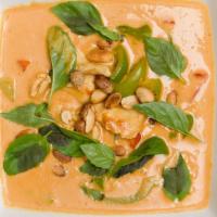 Panang Curry · Panang curry and coconut milk with sweet basil and bell pepper.