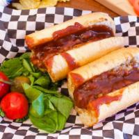 BBQ Cheesesteak · Grilled steak with BBQ sauce & melted provolone cheese