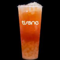 Melon Rouge · Organic Oolong Tea infused with Strawberry, Melon and Lychee. Paired with Crystal Agar Pearl...