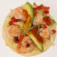 Baja Tacos (Shrimp) · Tortilla with delicious Shrimp, chipotle aioli, lettuce, fresh pico de gallo, avocado and ma...