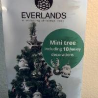 Everlands Mini Tree with Decorations · Christmas tree including 10 ornaments. 2 ft by 1.1 ft