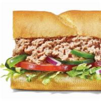 Tuna Footlong · Our tasty Tuna sandwich is simply sumptuous. Flaked tuna, mixed with mayo, and your choice o...