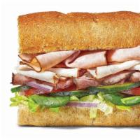 Subway Club® Footlong Meal · Tender sliced turkey breast, lean roast beef and tasty Black Forest ham come together with y...