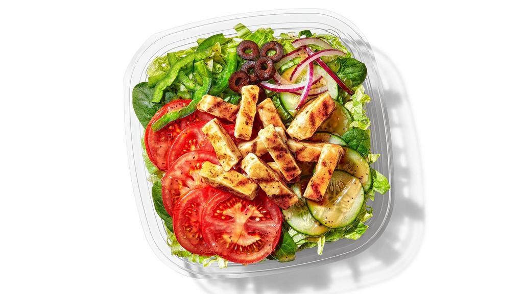 Sweet Onion Chicken Teriyaki Chopped Salad · This gourmet specialty is a flavorful blend of tender teriyaki-glazed chicken strips and our own fat-free sweet onion sauce, with vegetables of your choice.