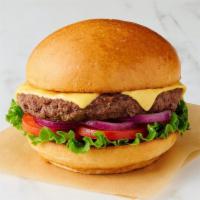 Classic Burger · California-grown natural Black Angus USDA certified beef, sharp cheddar cheese, lettuce, tom...