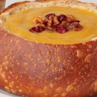 Butternut Squash · Garnished with dried cranberries and spiced walnuts. Nutritional information accounts for so...