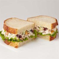 Chicken Salad Sandwich · All natural chicken breast, celery, scallion, sliced almonds, red grapes, dijon, mayo, slice...