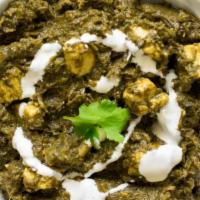 Saag Paneer · Spinach cooked with homemade cheese