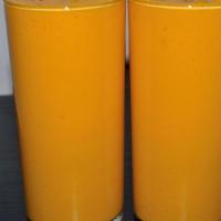 Mango Juice · Fresh mangoes are pureed and mixed with simple syrup