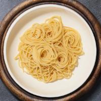 Custom Spaghetti Pasta (Vegan) · Fresh vegan spaghetti pasta with your chouce of toppings and sauce!