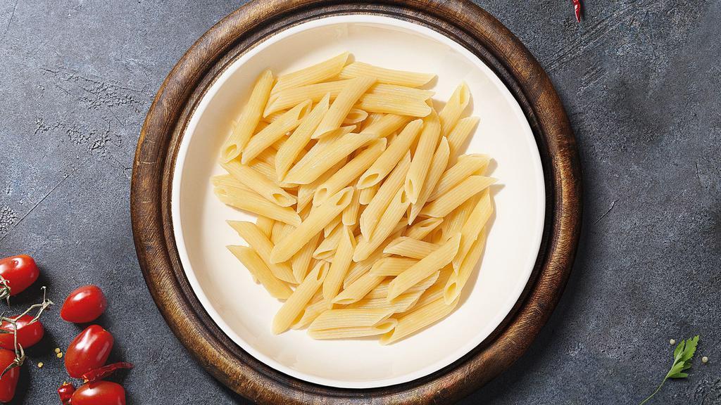 Custom Penne Pasta (Vegan) · Fresh vegan penne pasta with your choice of toppings and sauce!