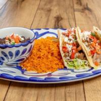 GRILLED CHICKEN TACOS · Two tacos with cabbage slaw, chipotle aioli, pico de gallo, choice of flour or corn tortilla...