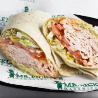 Summer Love (Whole) · Turkey, red pepper hummus, avocado, our signature baja sauce, your choice of wrap.