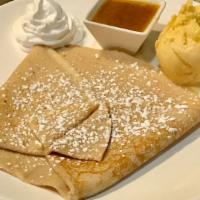 Crepe with Sauce · Plain crepes with your choice of sauce; nutella chocolate, caramel, raspberry, lemon butter,...