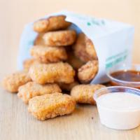 Cluckernuggs · Bite-Sized, Golden Fried Nuggets Perfect for Dippin' & Snackin'.  Allergies: Chik'n Nuggets ...