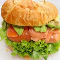 #11 Smoked Salmon & Avocado · Smoked Salmon, Avocado, Lettuce, Tomato, and Worcestershire Sauce.