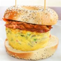 #9 Denver Omelette · Egg, Cheese, Avocado, Bacon, Tomato, and Spinach.