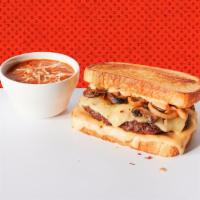 Classic Melt Combo · Classic Melt served with a cup creamy tomato soup and a drink of your choice