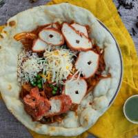 Tandoori Chicken Burrito  · Tandoori Chicken, Rice, Diced Cucumbers, Tomatoes, Cabbage, Mint Chutney
