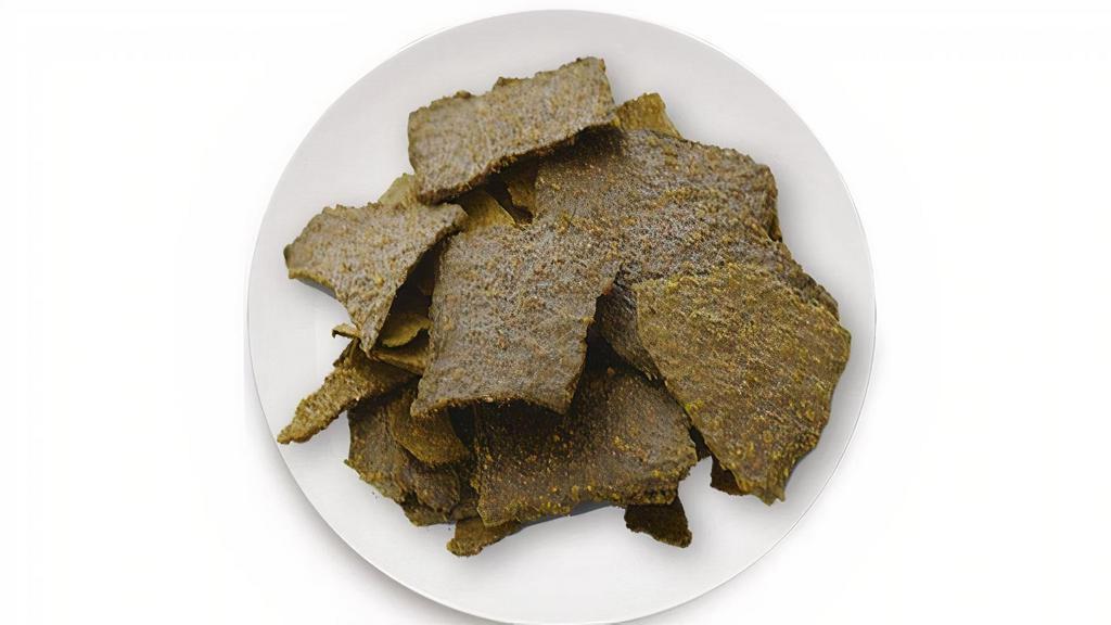 Veggie Crackers · Our low-glycemic veggie crackers are a savory blend of carrot, spinach, kale, celery, parsley, sunflower seeds, and flax seeds. This crispy snack is rich in veggies and nutrients, and makes for an easy Paleo go-to.. All of our products are organic, gluten-free, dairy-free, and non-GMO.. INGREDIENTS. Carrot Juice*, Sunflower Seed*, Spinach Pulp*, Kale Pulp*, Flax Seed*, Extra Virgin Olive Oil*, Celery Pulp*, Parsley Pulp*, Himalayan Pink Salt. * ORGANIC