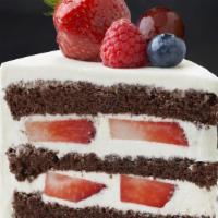 Chocolate Strawberry Cake Slice · Contains: Egg, Milk, Soy, Wheat