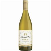 Menage A Trois Gold Chardonnay (750 Ml) · Indulge in the extravagant pleasures of Ménage à Trois Gold—an opulent Chardonnay blend like...