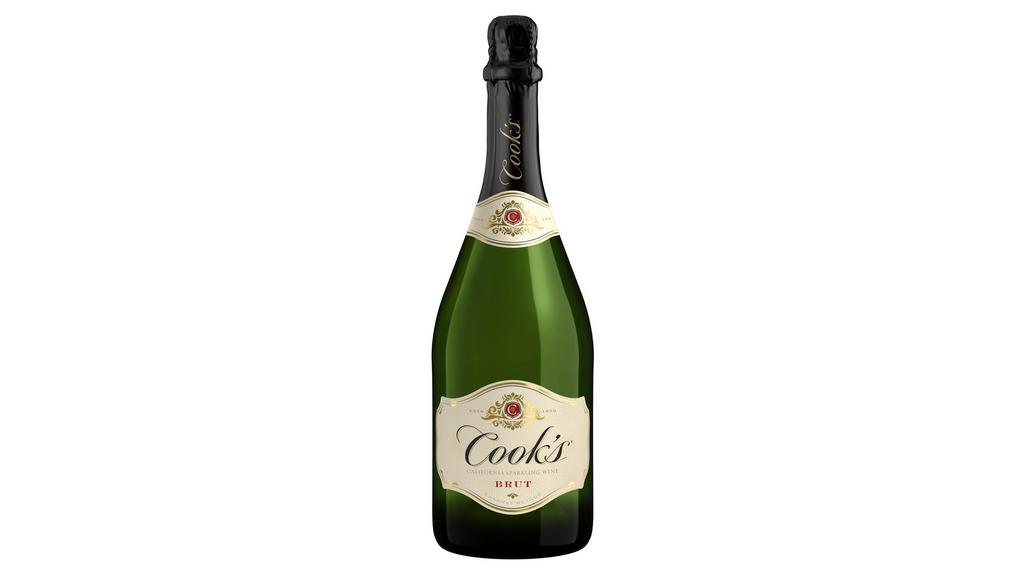 Cooks Brut (750 ml) · Medium-dry with crisp fruit flavors. The aromas of apple and pear are balanced with a bouquet of toasty yeast notes and floral nuances.