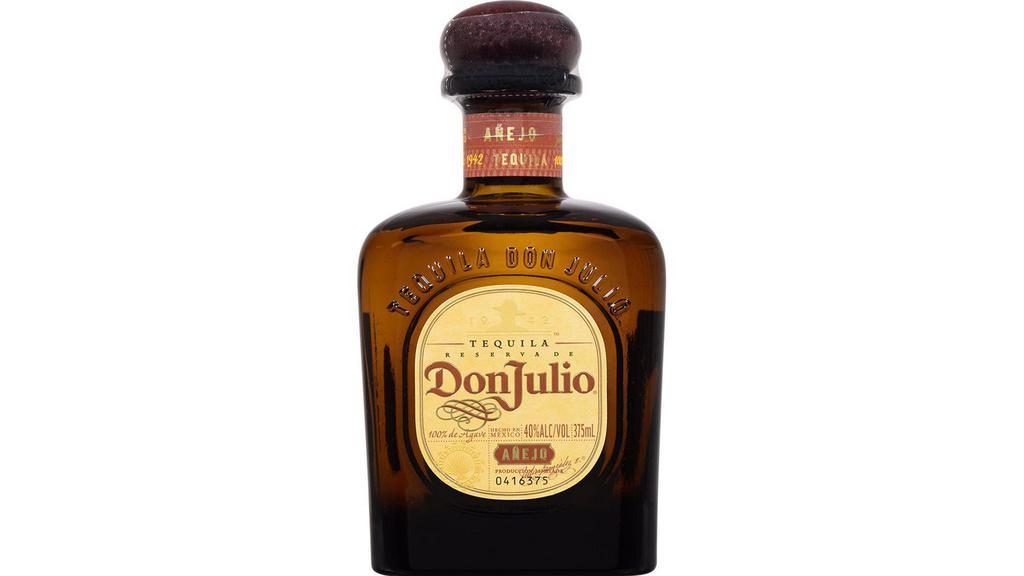 Don Julio Anejo Tequila (375 Ml) · Barrel aged in smaller batches for eighteen months in American white-oak barrels, Don Julio® Añejo Tequila is a testament to the craft of making a superior tasting, aged tequila. Rich, distinctive and wonderfully complex, its flavor strikes the perfect balance between agave, wood and hints of vanilla. Best experienced neat in a snifter or simply on the rocks.