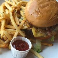 *Burger* · 1/2 lb Niman Ranch Certified Angus Beef w/ Northern German Dressing, Cheddar Cheese, Bacon, ...