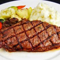 10 OZ NEW YORK STEAK · All-natural angus beef