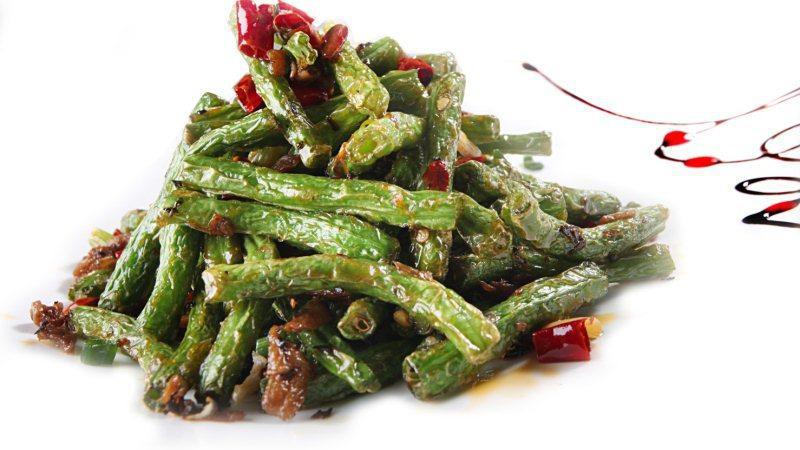 Sautéed String Beans with Minced Pork · Green Beans with Pork
干煸四季豆