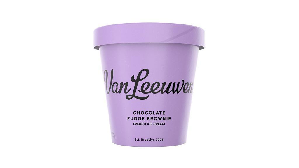 Van Leeuwen Ice Cream Chocolate Fudge Brownie · Nothing makes us happier than this Chocolate Fudge Brownie Ice Cream. Now, are rich chocolate fudge and chewy chocolate brownies good for you? Probably not. But on the other hand, are rich chocolate fudge and chewy chocolate brownies good for you? Probably. That’s just science. Contains gluten, dairy, and eggs. We cannot make substitutions.