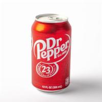 Dr. Pepper · 12 oz can of Dr. Pepper.