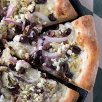 7. Dante’s Inferno - House Specialty · Named for owners’ son. Sun-dried tomatoes, artichoke hearts, kalamata olives, red onions, fe...