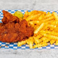 Chicken Tender Combo · 2 jumbo chicken tenders and a side of your choice